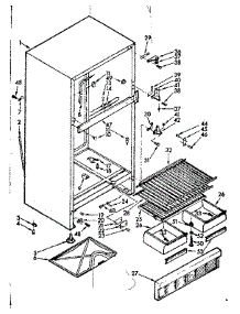 Cabinet Parts parts for Kenmore Refrigerator 106.6682123 (1066682123, 106 6682123) from AppliancePartsPros.com
