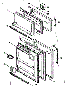 Door Parts parts for Kenmore Refrigerator 106.6682123 (1066682123, 106 6682123) from AppliancePartsPros.com