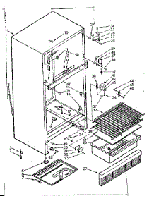 Cabinet Parts parts for Kenmore Refrigerator 106.6682830 (1066682830, 106 6682830) from AppliancePartsPros.com