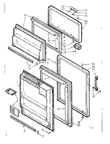 Door Parts parts for Kenmore Refrigerator 106.6682830 (1066682830, 106 6682830) from AppliancePartsPros.com