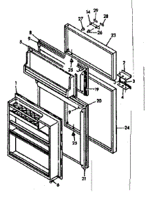 Door Parts parts for Kenmore Refrigerator 106.6683400 (1066683400, 106 6683400) from AppliancePartsPros.com