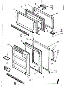 Door Parts parts for Kenmore Refrigerator 106.6684141 (1066684141, 106 6684141) from AppliancePartsPros.com