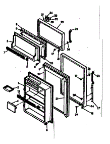 Door Parts parts for Kenmore Refrigerator 106.6684430 (1066684430, 106 6684430) from AppliancePartsPros.com