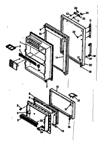 Door Parts parts for Kenmore Refrigerator 106.6685410 (1066685410, 106 6685410) from AppliancePartsPros.com