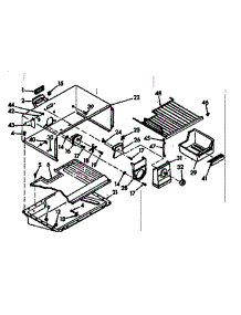 Freezer Section Parts parts for Kenmore Refrigerator 106.6686600 (1066686600, 106 6686600) from AppliancePartsPros.com