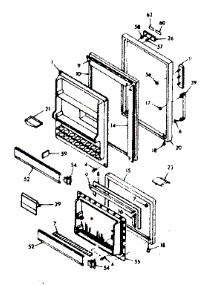 Door Parts parts for Kenmore Refrigerator 106.6687211 (1066687211, 106 6687211) from AppliancePartsPros.com