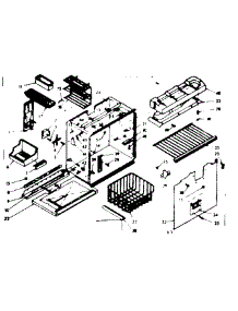 Freezer Section Parts parts for Kenmore Refrigerator 106.6687232 (1066687232, 106 6687232) from AppliancePartsPros.com