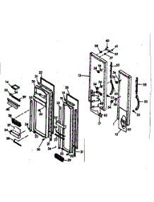 Door Parts parts for Kenmore Refrigerator 106.6689600 (1066689600, 106 6689600) from AppliancePartsPros.com