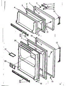 Door Parts parts for Kenmore Refrigerator 106.6692130 (1066692130, 106 6692130) from AppliancePartsPros.com