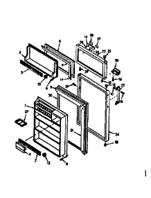 Door Parts parts for Kenmore Refrigerator 106.6694001 (1066694001, 106 6694001) from AppliancePartsPros.com