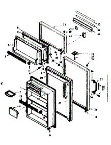 Door Parts parts for Kenmore Refrigerator 106.6694221 (1066694221, 106 6694221) from AppliancePartsPros.com