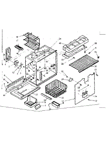 Freezer Section Parts parts for Kenmore Refrigerator 106.6695222 (1066695222, 106 6695222) from AppliancePartsPros.com