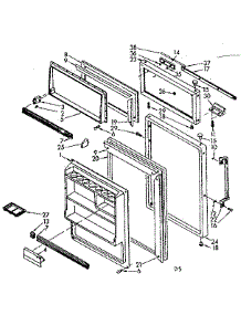 Door Parts parts for Kenmore Refrigerator 106.6696041 (1066696041, 106 6696041) from AppliancePartsPros.com