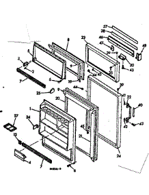 Door Parts parts for Kenmore Refrigerator 106.6696403 (1066696403, 106 6696403) from AppliancePartsPros.com