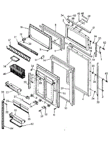 Door Parts parts for Kenmore Refrigerator 106.6696602 (1066696602, 106 6696602) from AppliancePartsPros.com