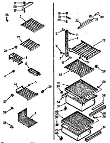 Liner Parts parts for Kenmore Refrigerator 106.7600140 (1067600140, 106 7600140) from AppliancePartsPros.com