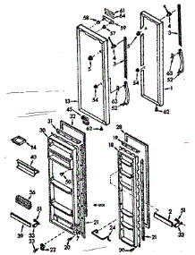 Door Parts parts for Kenmore Refrigerator 106.7600140 (1067600140, 106 7600140) from AppliancePartsPros.com