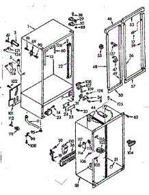 Cabinet Parts parts for Kenmore Refrigerator 106.7600421 (1067600421, 106 7600421) from AppliancePartsPros.com