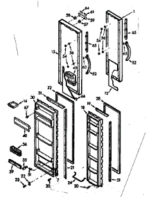 Door Parts parts for Kenmore Refrigerator 106.7600441 (1067600441, 106 7600441) from AppliancePartsPros.com
