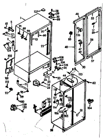 Cabinet Parts parts for Kenmore Refrigerator 106.7600501 (1067600501, 106 7600501) from AppliancePartsPros.com