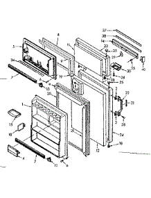 Door Parts parts for Kenmore Refrigerator 106.7608400 (1067608400, 106 7608400) from AppliancePartsPros.com