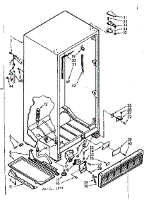 Cabinet Parts parts for Kenmore Refrigerator 106.7610160 (1067610160, 106 7610160) from AppliancePartsPros.com