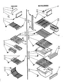 Liner Parts parts for Kenmore Refrigerator 106.7610160 (1067610160, 106 7610160) from AppliancePartsPros.com