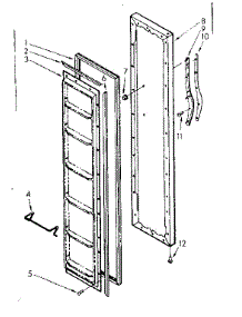 Freezer Door Parts parts for Kenmore Refrigerator 106.7610160 (1067610160, 106 7610160) from AppliancePartsPros.com