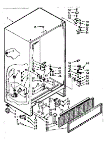 Cabinet Parts parts for Kenmore Refrigerator 106.7610840 (1067610840, 106 7610840) from AppliancePartsPros.com