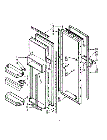 Door Parts parts for Kenmore Refrigerator 106.7610840 (1067610840, 106 7610840) from AppliancePartsPros.com