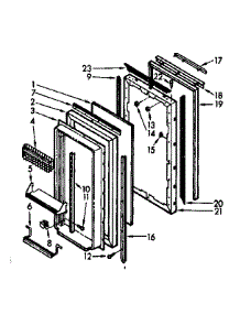 Freezer Door parts for Kenmore Refrigerator 106.7610840 (1067610840, 106 7610840) from AppliancePartsPros.com
