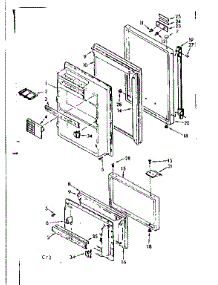 Door Parts parts for Kenmore Refrigerator 106.7614500 (1067614500, 106 7614500) from AppliancePartsPros.com
