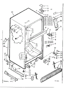 Cabinet Parts parts for Kenmore Refrigerator 106.7615461 (1067615461, 106 7615461) from AppliancePartsPros.com