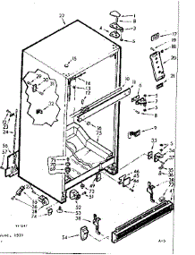 Cabinet Parts parts for Kenmore Refrigerator 106.7617401 (1067617401, 106 7617401) from AppliancePartsPros.com