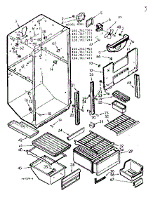 Liner Parts parts for Kenmore Refrigerator 106.7617423 (1067617423, 106 7617423) from AppliancePartsPros.com