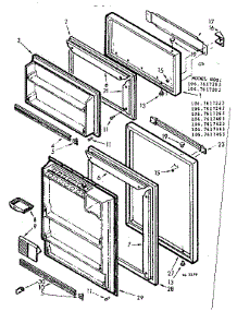 Door Parts parts for Kenmore Refrigerator 106.7617423 (1067617423, 106 7617423) from AppliancePartsPros.com