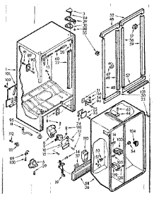 Refrigerator Cabinet Parts parts for Kenmore Refrigerator 106.7620514 (1067620514, 106 7620514) from AppliancePartsPros.com