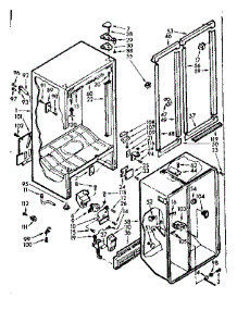 Cabinet parts for Kenmore Refrigerator 106.7621441 (1067621441, 106 7621441) from AppliancePartsPros.com