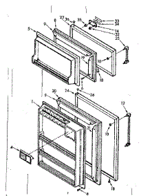 Door parts for Kenmore Refrigerator 106.7622061 (1067622061, 106 7622061) from AppliancePartsPros.com
