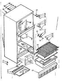 Cabinet parts for Kenmore Refrigerator 106.7622090 (1067622090, 106 7622090) from AppliancePartsPros.com