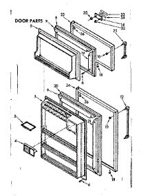 Door parts for Kenmore Refrigerator 106.7622090 (1067622090, 106 7622090) from AppliancePartsPros.com