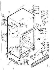 Cabinet parts for Kenmore Refrigerator 106.7623111 (1067623111, 106 7623111) from AppliancePartsPros.com