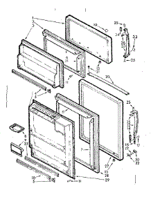Door parts for Kenmore Refrigerator 106.7623111 (1067623111, 106 7623111) from AppliancePartsPros.com