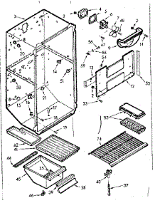 Liner parts for Kenmore Refrigerator 106.7623111 (1067623111, 106 7623111) from AppliancePartsPros.com