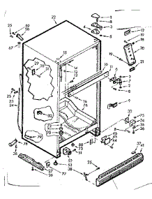 Cabinet Parts parts for Kenmore Refrigerator 106.7625113 (1067625113, 106 7625113) from AppliancePartsPros.com