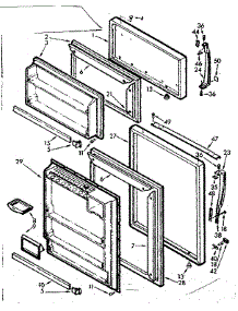 Door Parts parts for Kenmore Refrigerator 106.7625113 (1067625113, 106 7625113) from AppliancePartsPros.com