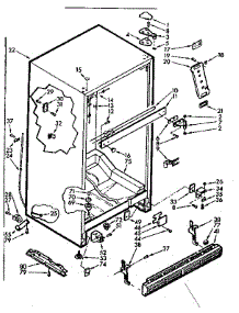 Cabinet Parts parts for Kenmore Refrigerator 106.7625445 (1067625445, 106 7625445) from AppliancePartsPros.com