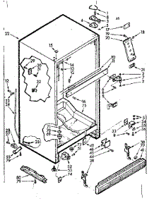 Cabinet Parts parts for Kenmore Refrigerator 106.7625460 (1067625460, 106 7625460) from AppliancePartsPros.com