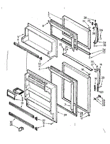 Door Parts parts for Kenmore Refrigerator 106.7625460 (1067625460, 106 7625460) from AppliancePartsPros.com