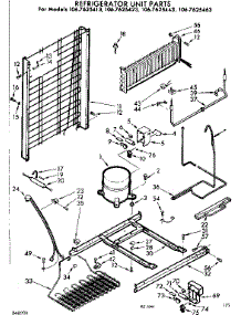 Unit Parts parts for Kenmore Refrigerator 106.7625463 (1067625463, 106 7625463) from AppliancePartsPros.com